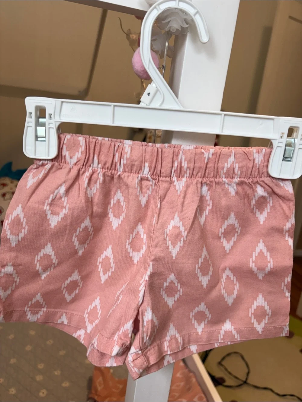 Carter's Peach Ikat Flutter Sleeve Top & Shorts Set 3t